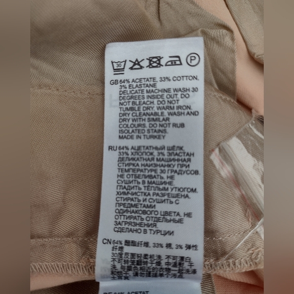 Reiss Malin High Waist Wide Leg Apricot Peach Dress Pants US 8 NWOT - Picture 11 of 11